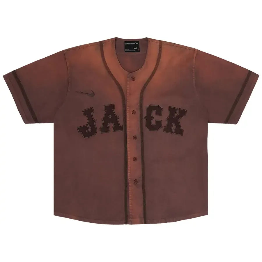 Cactus Jack by Travis Scott x Fragment x Nike Tokyo Jack Retro Baseball Jersey 'Brown'