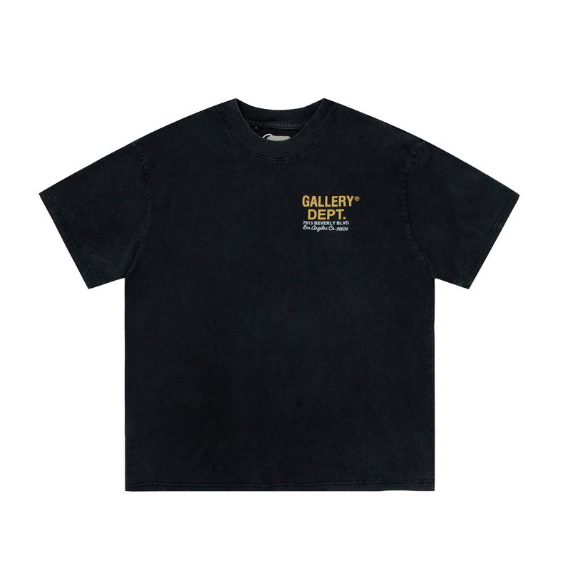Gallery Dept T Shitrs Retro Distressed Cartoon Car Short Sleeve Men and Women