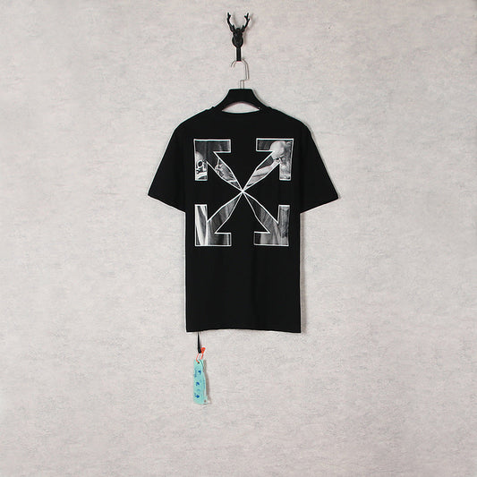 Off White T-shirts Arrow Short Sleeve T-Shirt Casual Loose Bottoming Shirt
