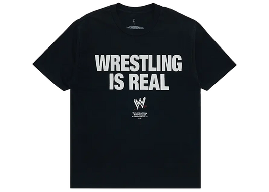 Cactus Jack by Travis Scott Wrestling is Real Tee Black
